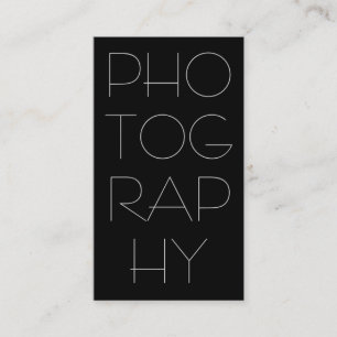 Carte de visite noir contemporain de photographie
