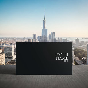 Carte De Visite Noir de luxe minimaliste