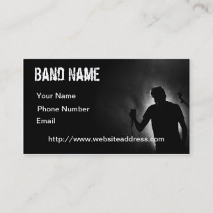 Carte de visite noir de musicien