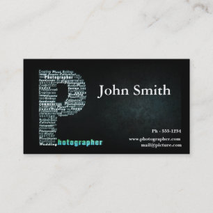 Carte de visite noir de photographe