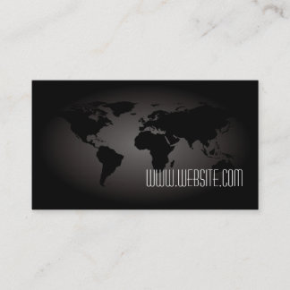 Carte de visite noir de professionnel d'atlas de