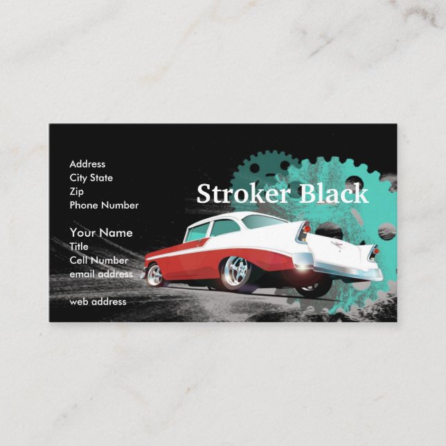 Carte de visite noir de Stroker (Devant)
