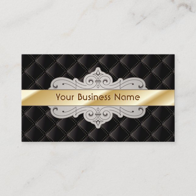 Carte de visite noir Diamond Diamond Gratuit Or (Devant)