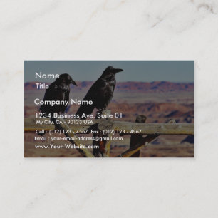 Carte De Visite Noir d'oiseaux de Ravens de corneilles