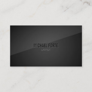 Carte de visite noir élégant moderne lisse