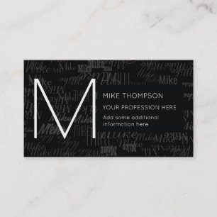 Carte De Visite noir et blanc