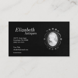 Carte de visite noir et blanc 2 de silhouette de