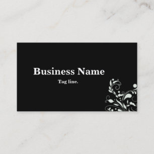 Carte de visite noir et blanc de damassé