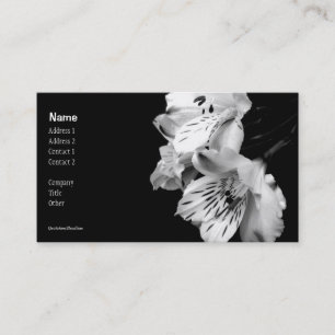 Carte de visite noir et blanc de lis