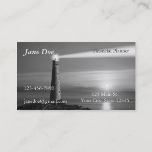 Carte de visite noir et blanc de phare
