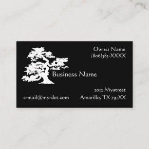 Carte de visite noir et blanc de silhouette de