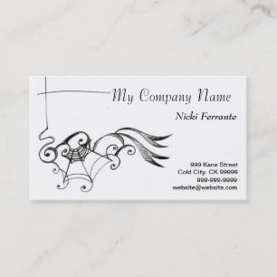 Carte de visite noir et blanc de Web gothique de