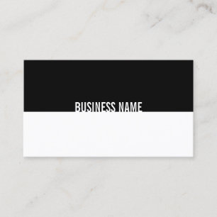 Carte De Visite Noir Et Blanc Élégant Design Simple Cool moderne
