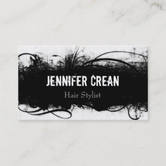 Carte de visite noir et blanc grunge