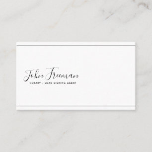 Carte De Visite Noir et blanc minimaliste