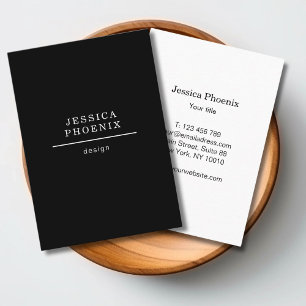 Carte De Visite Noir et blanc minimes modernes - Nettoyer Gras