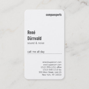 Carte De Visite Noir et blanc professionnel