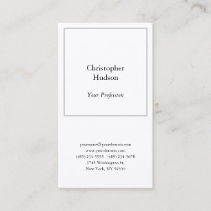 Carte De Visite Noir et blanc professionnel en soie de qualité sup
