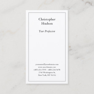 Carte De Visite Noir et blanc professionnel en soie de qualité sup