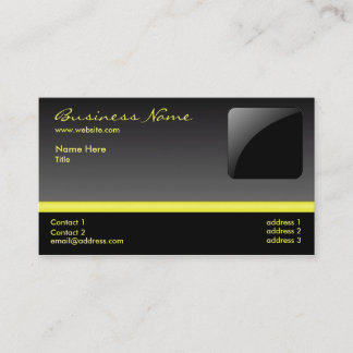 Carte de visite noir et jaune audacieux - ajoutez