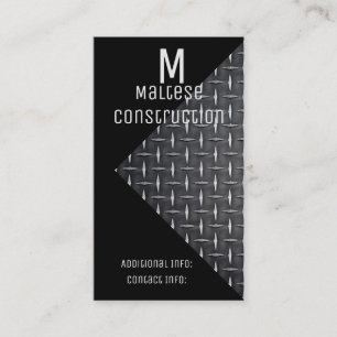 Carte de visite noir et métal 2