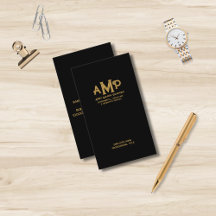 Noir et or 3 lettres Monogramme Logo d'affaires