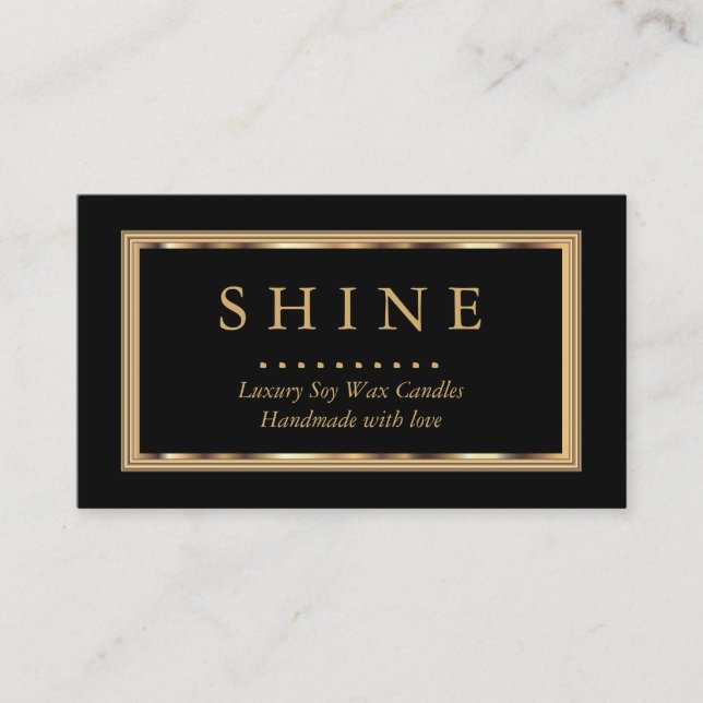 Carte De Visite Noir et or personnalisés (Devant)