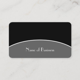 Carte De Visite Noir Gris Moderne Minimaliste