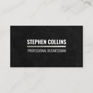 Carte De Visite Noir lisse   Barre de réglage métallique