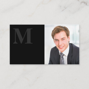 Carte De Visite Noir lisse   Exécutif