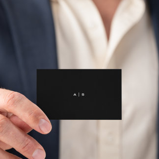 Carte De Visite Noir minimaliste moderne professionnel