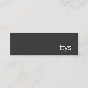 Carte de visite noir minimaliste Ttys Networking