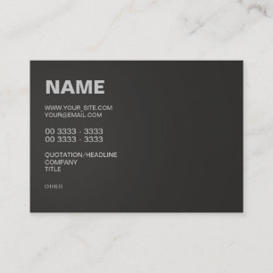 Carte De Visite Noir moderne