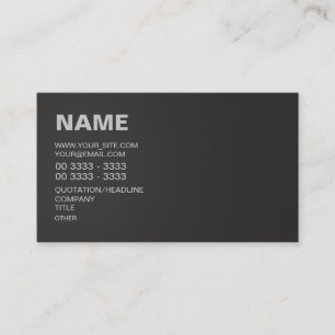 Carte De Visite Noir moderne