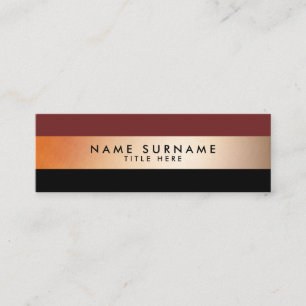 Carte de visite noir moderne élégant de GoldStripe