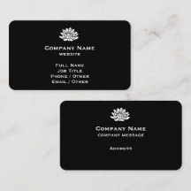 Carte de visite noir personnalisable