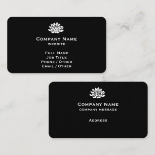 Carte de visite noir personnalisable