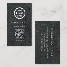 Noir Silver Design professionnel moderne QR Code