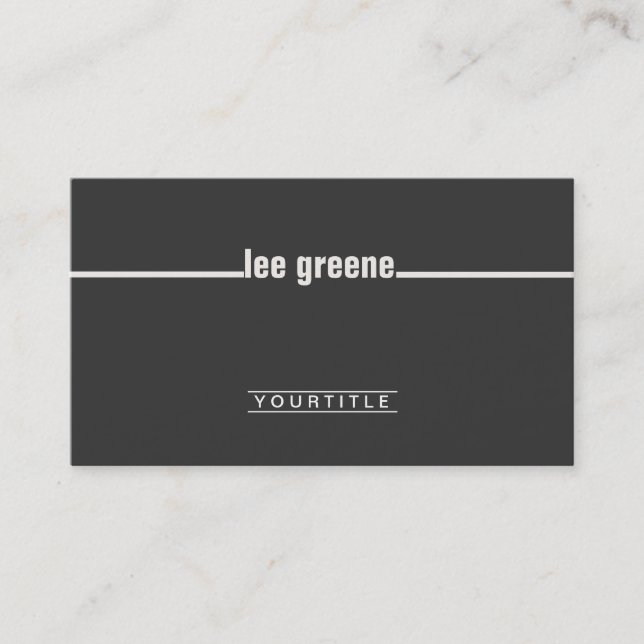 Carte de visite noir simple (Devant)