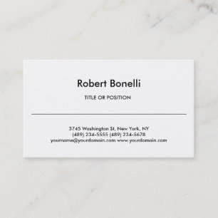 Carte de visite noir simple