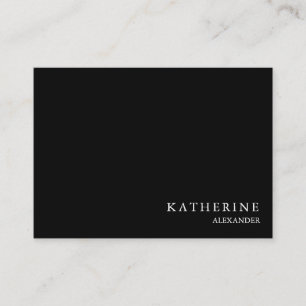 Carte De Visite Noir simple et professionnel