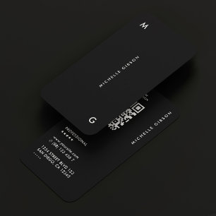 Carte De Visite Noir simple professionnel moderne