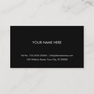 Carte de visite noir simple simple