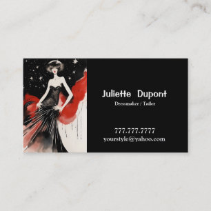 Carte de visite noir sur mesure élégant