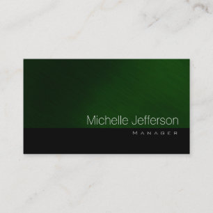 Carte de visite noir vert standard contemporain