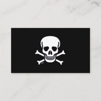 Carte de visite noire standard Skull n Bones