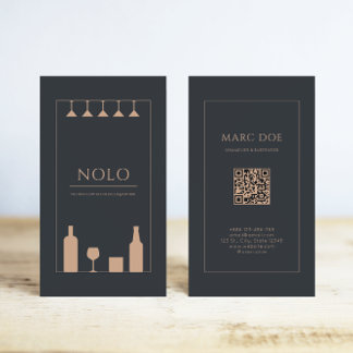 Carte De Visite Nolo (no and low alcohol) liquor store or bar 