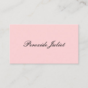 Carte De Visite Nom complet Script Blush Pink