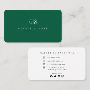 Carte De Visite Nom de l'emploi simple professionnel élégant Titre