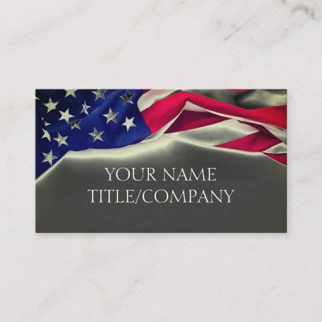 Carte De Visite Nom de l'entreprise American Flag (Devant)